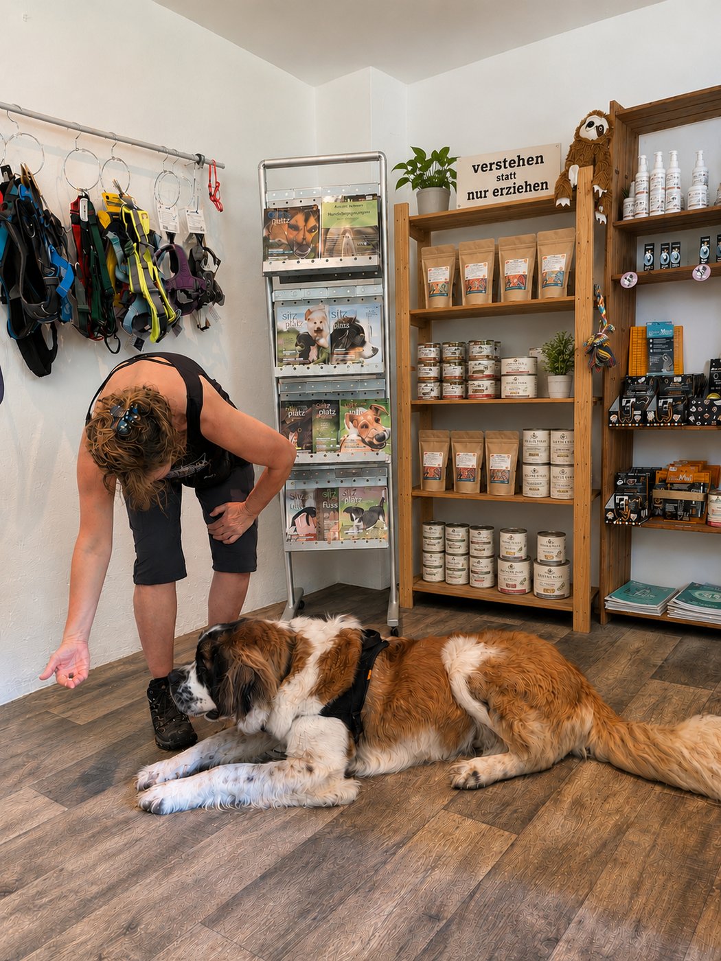 Andrea im Einzeltraining im Laden
